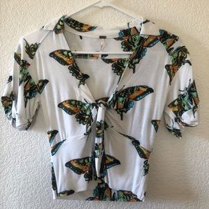 XS free people butterfly top